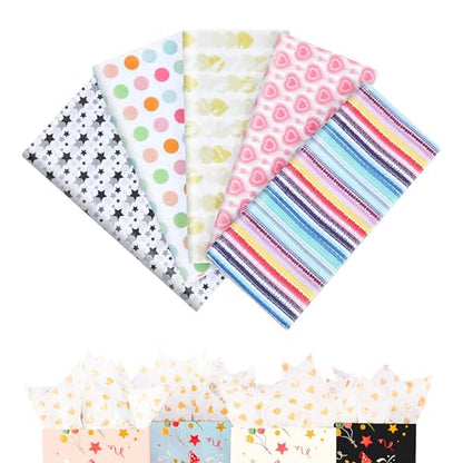 Tissue Paper for Gift Bags, 50 Sheets, 20 x 26 Inch - color: Rainbow