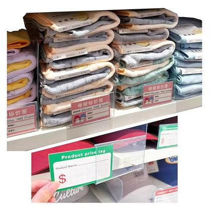 20 Pcs 30 * 12CM 1MM Separator Shelf Dividers Warehouse Shelf Isolation Board PVC Shelf Label for Supermarket Clothing Cabinet Storehouse Shelf - size: 3012-Card Slot-UP
