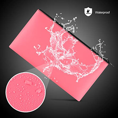 2 Pieces Money Bags with Zipper, 11x6.1 inch Money Pouch, Bank Bag, Cash Bag, Check Wallet, Cosmetics(peach) - color: Peach, size: 2 Pieces