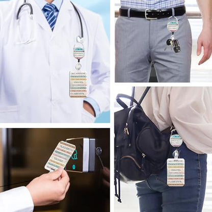 2 Pack Inspirational ID Badge Holder with Clip Badge Reels - color: 2 Pack-inspirational