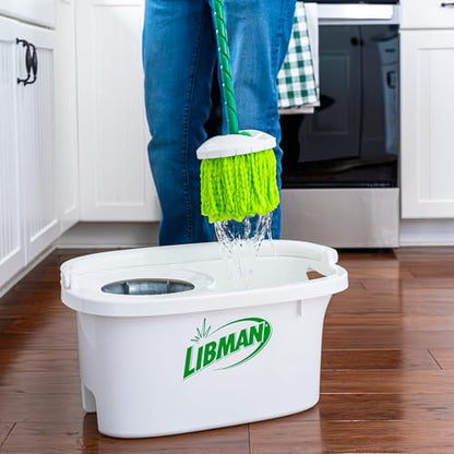 Libman Lightning Spin Mop System with Bucket & Wringer, 1 Refill Head - style: Spin Mop +1 Refills