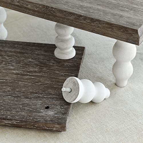 Ikee Design 3 Pcs Set Wooden Display Riser - color: Coffee, 3 pcs