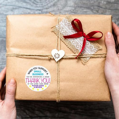 Littlefa Thank You Stickers Small Business,Please Leave A Review Stickers