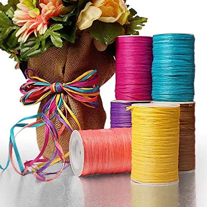 Olive Matte Raffia Ribbon 1/4" X 100 Yards - color: Olive