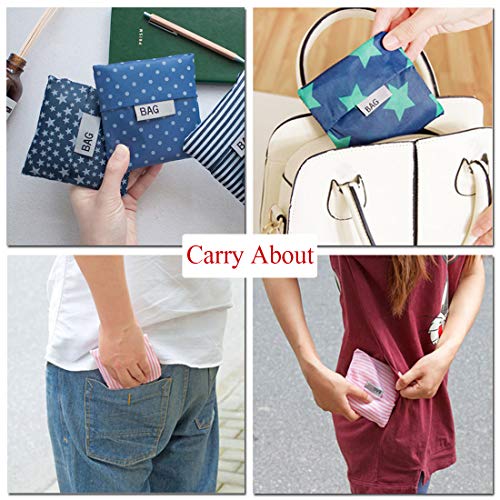 Reusable Grocery Bags Set of 2 Foldable Shopping Tote Bag,Washable,