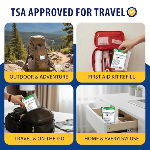 MFASCO 7 in 1 Travel Size Medicine Kit - TSA Approved