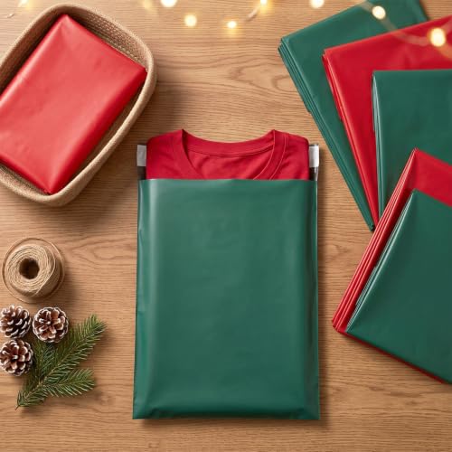 Outus 120 Pcs Poly Mailer Envelope 4 Sizes Shipping Bags,Red and Green - color: Red and Green, size: 8 x 12 In, 10 x 14 In, 13 x 18 In, 15 x 20 in