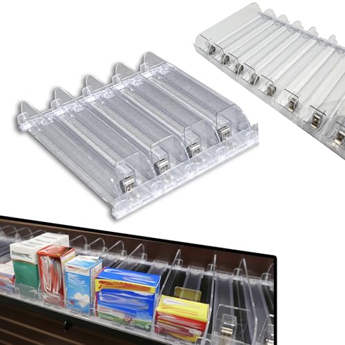 Auto Feed Shelf Product Pusher Kit, Adjustable Width Merchandise Pushing System (1, 12" Kit) - [4 Shelf Pushers + 5 Dividers] - size: 12" Kit