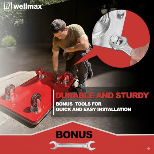 Wellmax Push Cart Dolly, Foldable Moving Platform Flat Cart, 330 lb, Red - color: Red, size: 330 Lbs