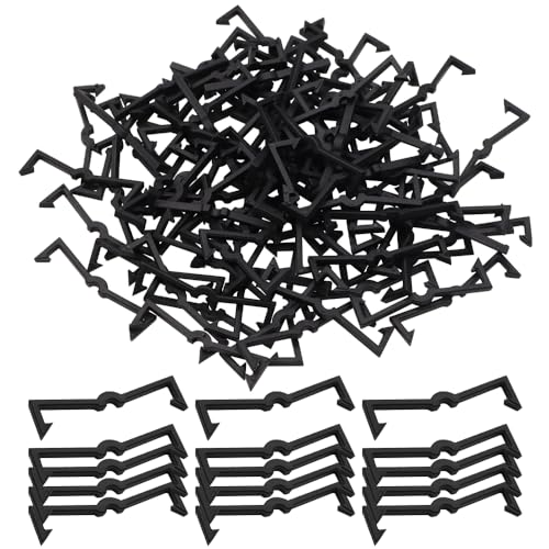 100PCS Pegboard Clips Pegboard Hook Locks Black Plastic Peg Board Locks Peg Board Organizer Accessories for 1/4" and 1/8" Pegboards DD018
