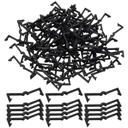 100PCS Pegboard Clips Pegboard Hook Locks Black Plastic Peg Board Locks Peg Board Organizer Accessories for 1/4" and 1/8" Pegboards DD018