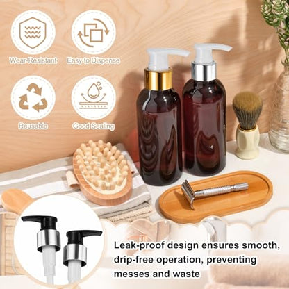 uxcell Soap Dispenser Pump Heads Gold Black/Silver Black 12 Pcs Pcs - color: Gold Black/Silver Black, size: 24/410