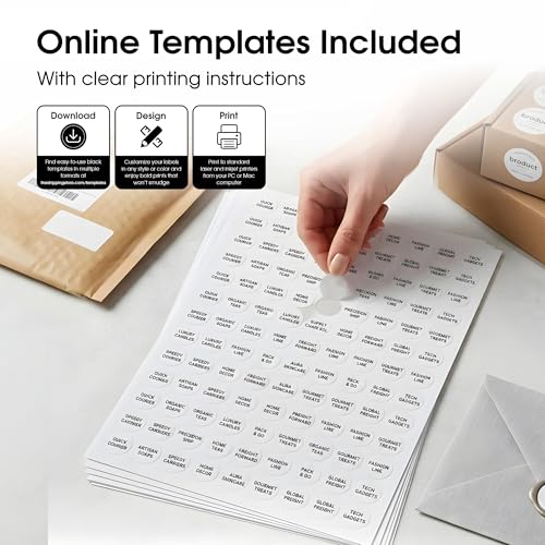 0.75" Circle Labels for Laser & Inkjet, Spartan Industrial Template C001 - size: 0.75" Circle