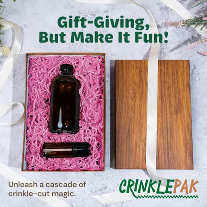 CrinklePak Pink Crinkle Paper - 2 LB Gift Basket Filler - color: Pink, size: 2 LB