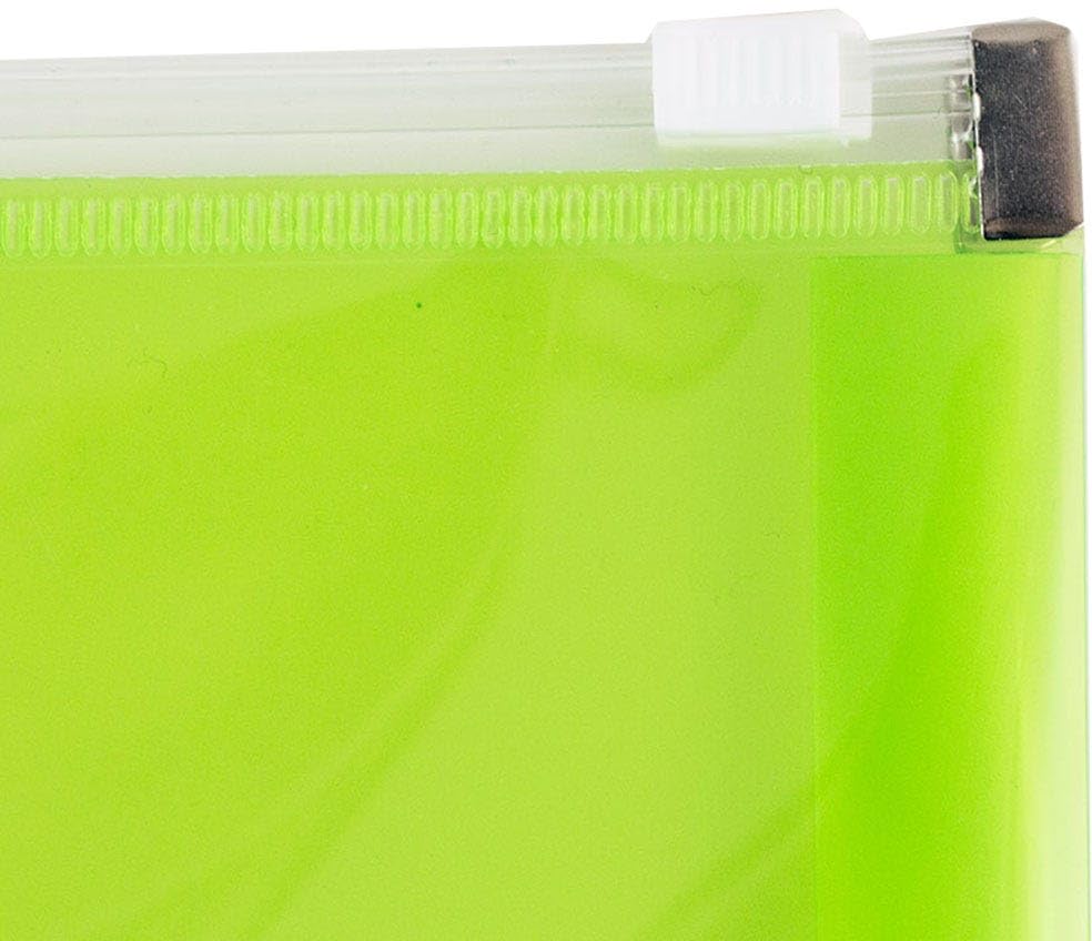JAM PAPER Plastic Envelopes with Zip Closure - Letter Booklet - 9 3/4 x 13 - Lime Green - 3/Pack - color: Lime Green, size: Letter Size - 3 Pack