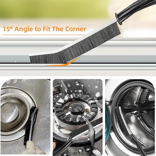 3Pcs Hard-bristled Crevice Cleaning Brush, Multifunctional Thin Gap Scrub Brush, Bathroom Cleaner Tools for Household Use, Kitchen, Window, Toilet, Grout, Faucets, Car - color: 3pcs