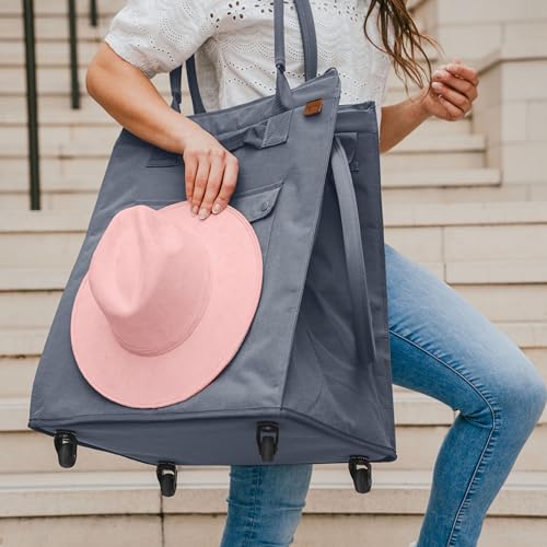 CleverMade Rolling Tote Bag With Wheels, 90L, 75 lb, Gunmetal - color: Gunmetal, size: 90l