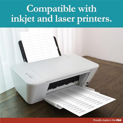 Premium Label Supply White Sticker Return Address Labels – 1-3/4" x 2/3" – Laser/Inkjet Compatible – (60 per Sheet), 1000 Sheets – 60,000 Total Adhesive Labels - size: 60000 Labels
