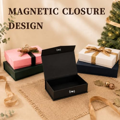 Magnetic Closure Gift Boxes, 3‑Pack Black Small Magnetic Gift Box - color: Black, size: 1 Count (Pack of 3)