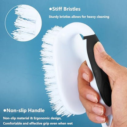 Scrub Brush Set, 4 Pack Deep Cleaning Brush Kit, Black - color: Black