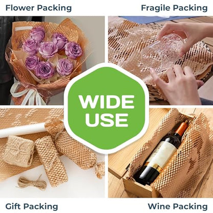 HexcelPack HexcelWrap Honeycomb Packing Paper Wrap - White, 12" x 1400' - color: White HoneyComb, size: 12" x 1400 Feet - Roll Only