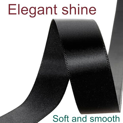 1 Inch Black Ribbon 50Yards – Perfect for Gift Wrapping - color: Black, size: 1"