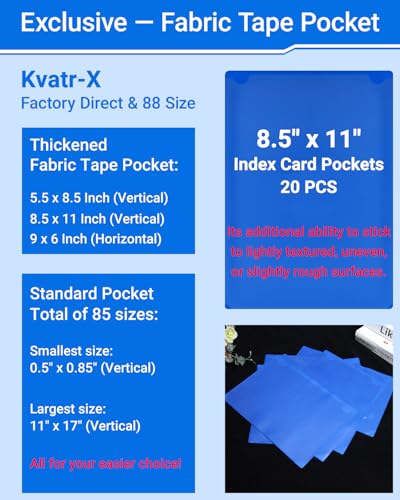 20 PCS Clear Self Adhesive Plastic Label Pockets, Top Loading Business & Library Index Card Holders, Peel and Stick Sleeves for Storage Bins, Totes, Binders and Drawers (0.75 x 5.5 Inch) - size: 0.75" x 5.5", style: Vertical
