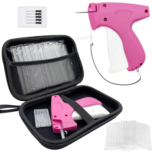 Tagging Gun for Clothing, Tagging Gun Kit with Hard Case, 1600pcs 1" Barbs Fasteners and 6 Needles, Price Tag Gun, Standard Retail Price Tag Attacher Gun Kit, Clothes Tagging Gun - color: Tag Gun + Bag