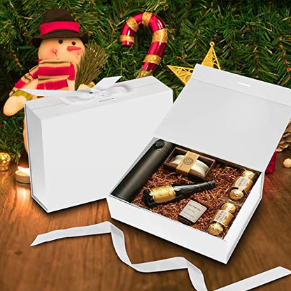 DaiJoob Large White Gift Box with Lid for Presents 13x9x4 Inches - color: White-13x9x4 Inch-1pcs