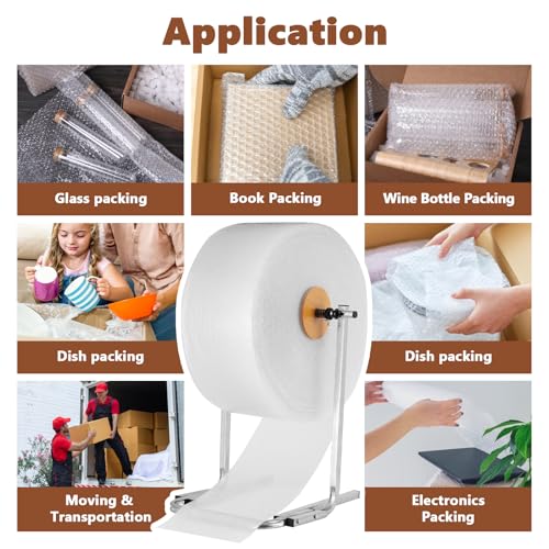 12 inch Manual Bubble Wrap Roll Dispenser, Easy Film Replacement