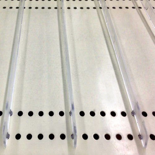 Clear Plastic Gondola Shelf Dividers, Universal Fits All Gondola Shelving up to 16" D - 10 Pack - size: 10 Pack