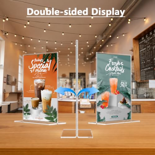MaxGear 12 Pack Acrylic Sign Holder 8.5x11, Double-Sided Display, Vertical - size: 8.5"x11" - 12 Pack