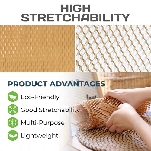 HexcelPack HexcelWrap Mini Honeycomb Packing Paper - Natural, 12" x 300' - color: Natural HoneyComb, size: 12" x 300 Feet - Roll with Dispenser Box