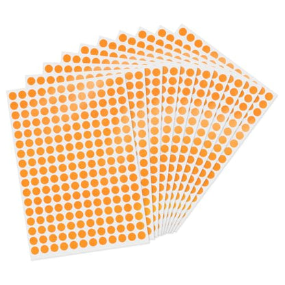 2040 Pcs Dot Stickers 0.4" Color Coding Labels, Orange - color: Orange