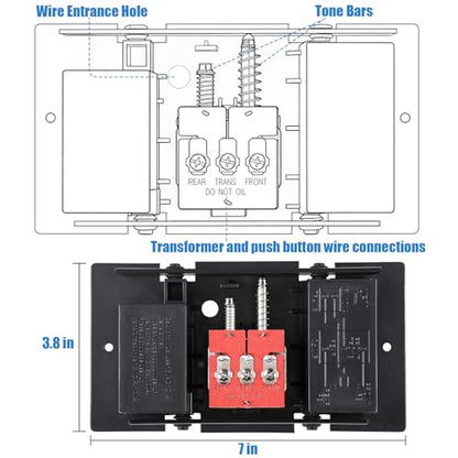 Wired Doorbell Chime Mechanism Assembly, Core Replacement, 16V 10VA