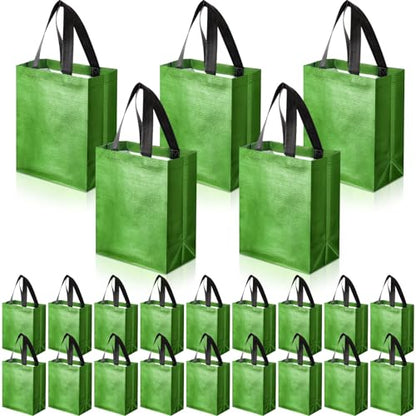 Eccliy 80 Pcs Reusable Gift Bags, Medium, Green - color: Green, size: Medium