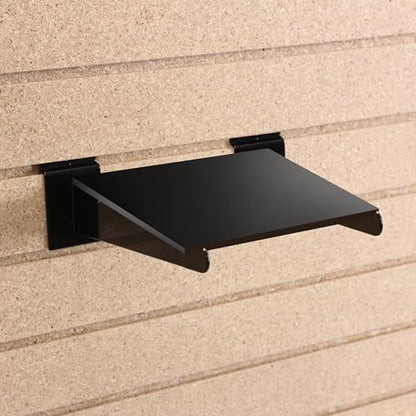 SSWBasics 8 inch Black Shelf Bracket for Slatwall - Pack of 10