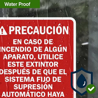 PrecautionIn Case Of Appliance Fire Use This Extinguisher Only Sign, 10x7 Inches, 4 Mil Vinyl Decal Stickers Weather Resistant, Made in USA by My Sign Center - size: 7x10 Vinyl Sticker