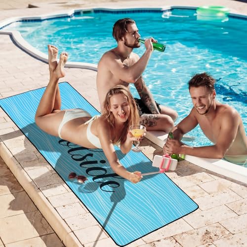 Tinideya Pool Deck Mats Non Slip Rubber with Drainage,Blue,23.62" X 67.72" - color: Blue, size: 2' x 6' (Rectangular)