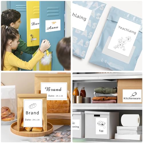 4×6 Inch White Removable Thermal Labels,Waterproof Thermal Label Stickers,200 Sheets per Roll with Perforated Lines - color: White, size: 4×6 inch