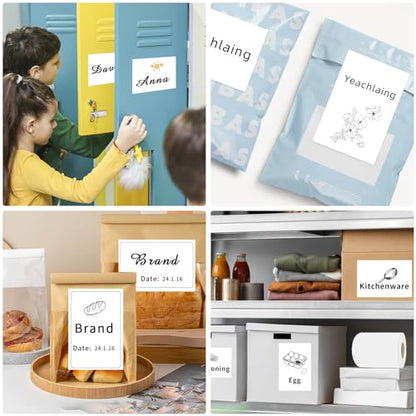 4×6 Inch White Removable Thermal Labels,Waterproof Thermal Label Stickers,200 Sheets per Roll with Perforated Lines - color: White, size: 4×6 inch
