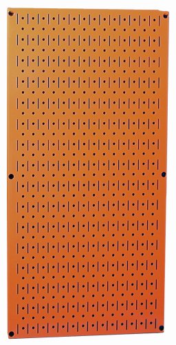Wall Control Pegboard 32in x 16in Orange Metal Pegboard Tool Board Panel - color: Orange