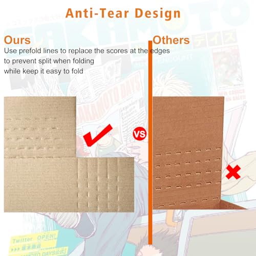 200 Pack 11 1/8" x 8 5/8" x 2" Cardboard Easy-Fold Shipping Box Mailers, Letter-Size Height Adjustable for Comics Books Photos, White (EM1182-200) - color: White-Bulk, size: 11.125x8.625x2''