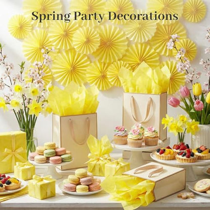 Koogel 330 Sheets Yellow Tissue Paper, 14 X 10 inches - color: Yellow