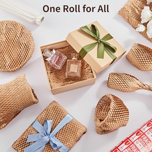 JARLINK Honeycomb Packing Paper, 15" x 213' Bubble Wrap Roll for Packing - size: 15"x 213'