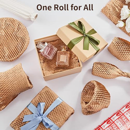 JARLINK Honeycomb Packing Paper, 15" x 213' Bubble Wrap Roll for Packing - size: 15"x 213'