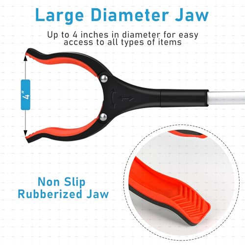 Grabber Reacher Tool, 32" Foldable, Orange, 2Pack - color: Orange3