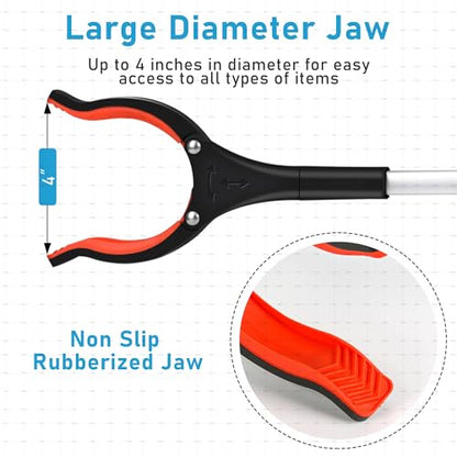 Grabber Reacher Tool, 32" Foldable, Orange, 2Pack - color: Orange3