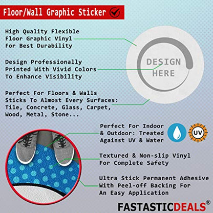 Caution Floor May Be Wet Decals Yellow Black Anti-Slip Round Shape Lifestyle Industrial Signs Stickers 24Inches Longer Side - size: 24inches Longer Side