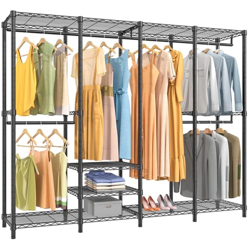 VIPEK V40 Heavy Duty Clothes Rack, Modular Closet System Clothing Rack - color: Black, size: V40 Regular